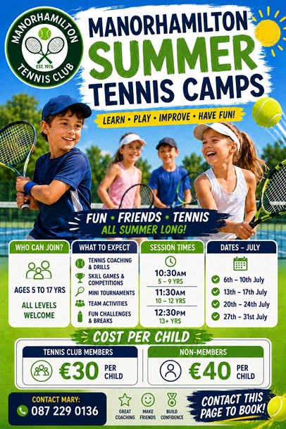Manorhamilton Tennis Club Summer Camps