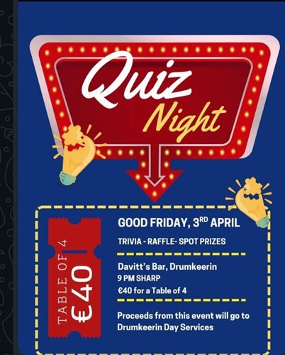 Quiz Night Drumkeerin Good Friday