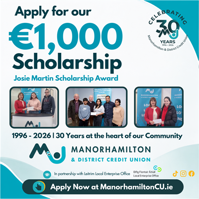 Josie Martin Scholarship 2026 Manorhamilton Credit Union