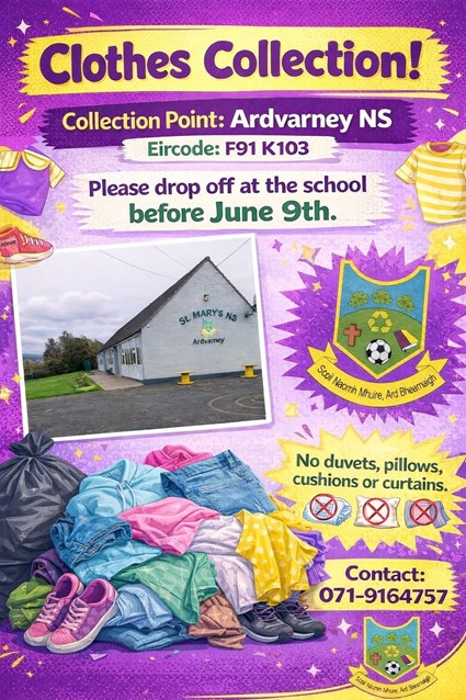 Clothes Collection Ardvarney National School